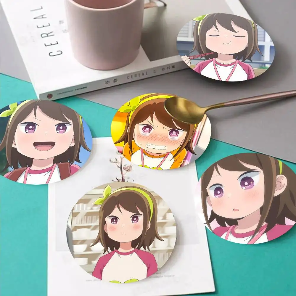1pc Futaba Aharen-san Wa Hakarenai Wooden Coaster Colour Printing Cup Mat Home Desk Decoration Gifts