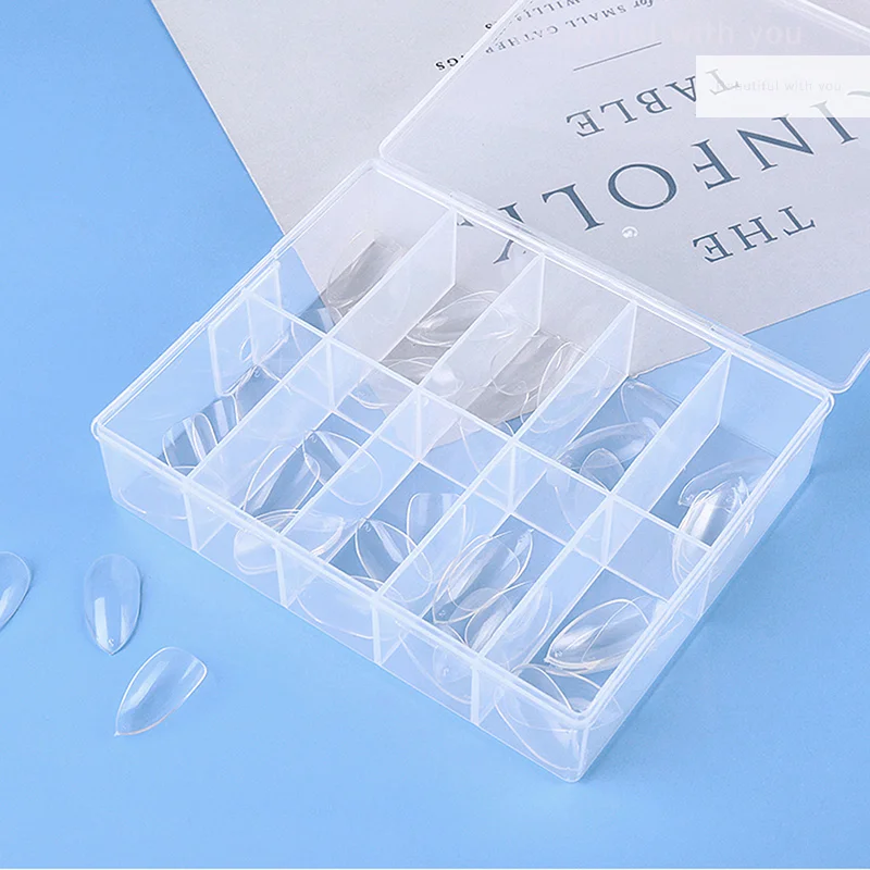 

NewNail Art Storage Case Rhinestone Gems Accessories Clear Plastic Empty Container