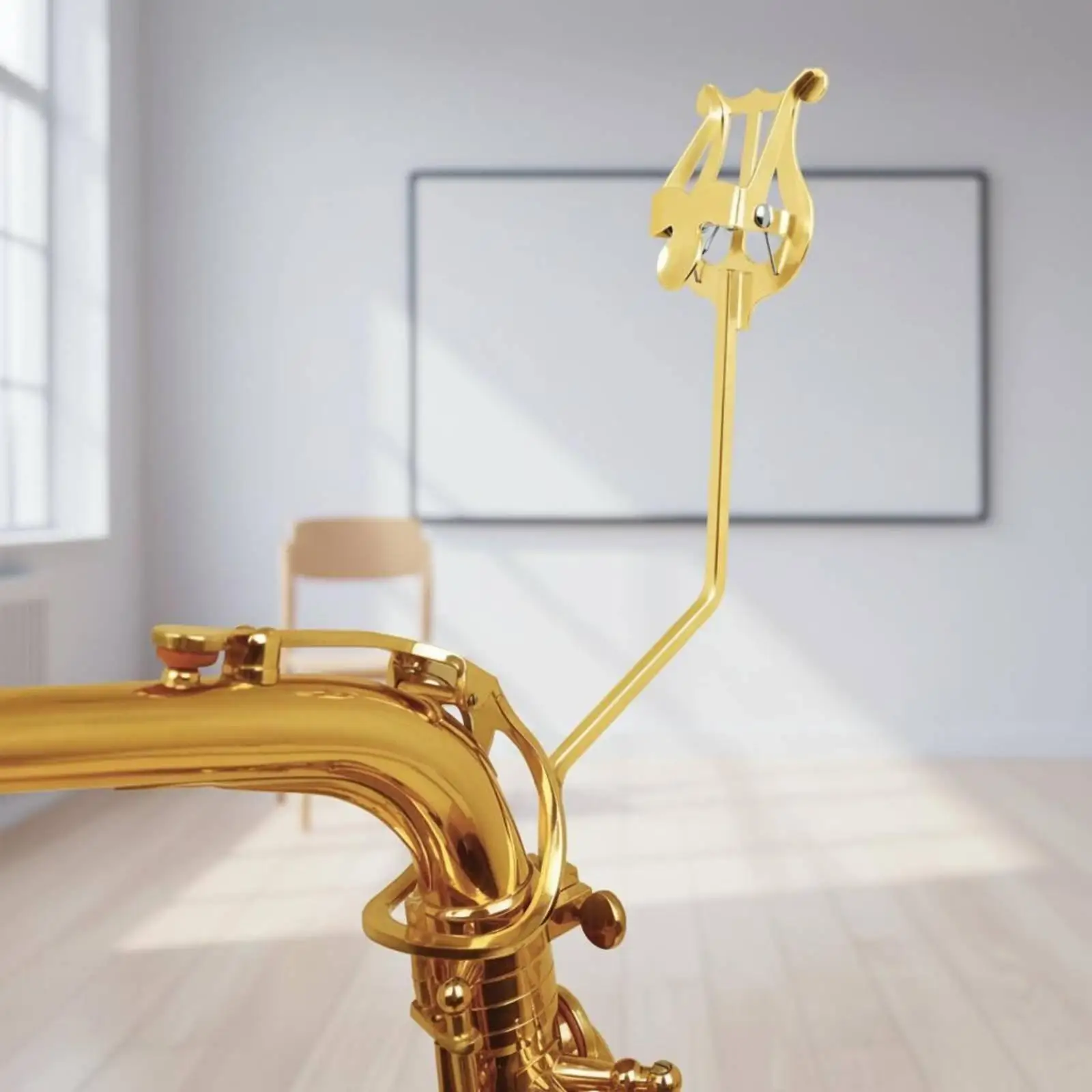 Trumpet Marching Lyre Portable Trumpet Lyre Clip Adjustable Clamp Marching Band Music Holder for Processions, Performances