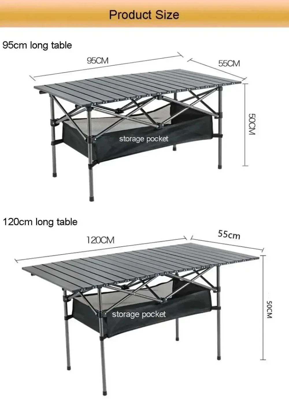 Picnic Camping Table Outdoor Portable Folding Desk Lightweight With Easy Carrying Bag For Self-Driving Trips Egg Roll Long Table