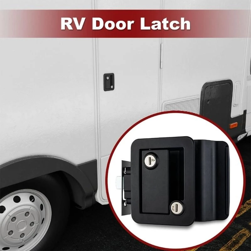 

Y9UC Easy Install Door Latches Handle Metal Door Lock for Travel Trailers & Campers