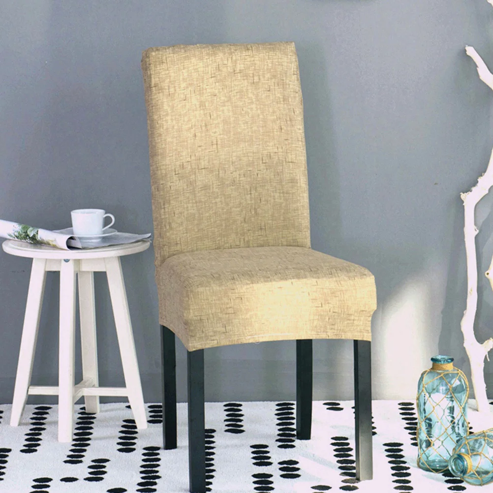 

4pcs Chair Cover Elastic Polyester Stretchy For Dining Banquet Party Wedding Seat Protector Fit Back Height 46-55Cm