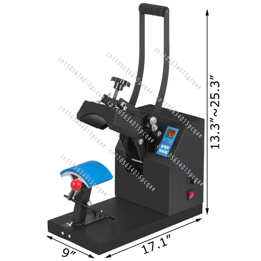 Transfer Stamping Sublimation Machine Digital Display for DIY Advertising Hat Cap Heat Press Machine 5.5 x 3.5 inch Heat