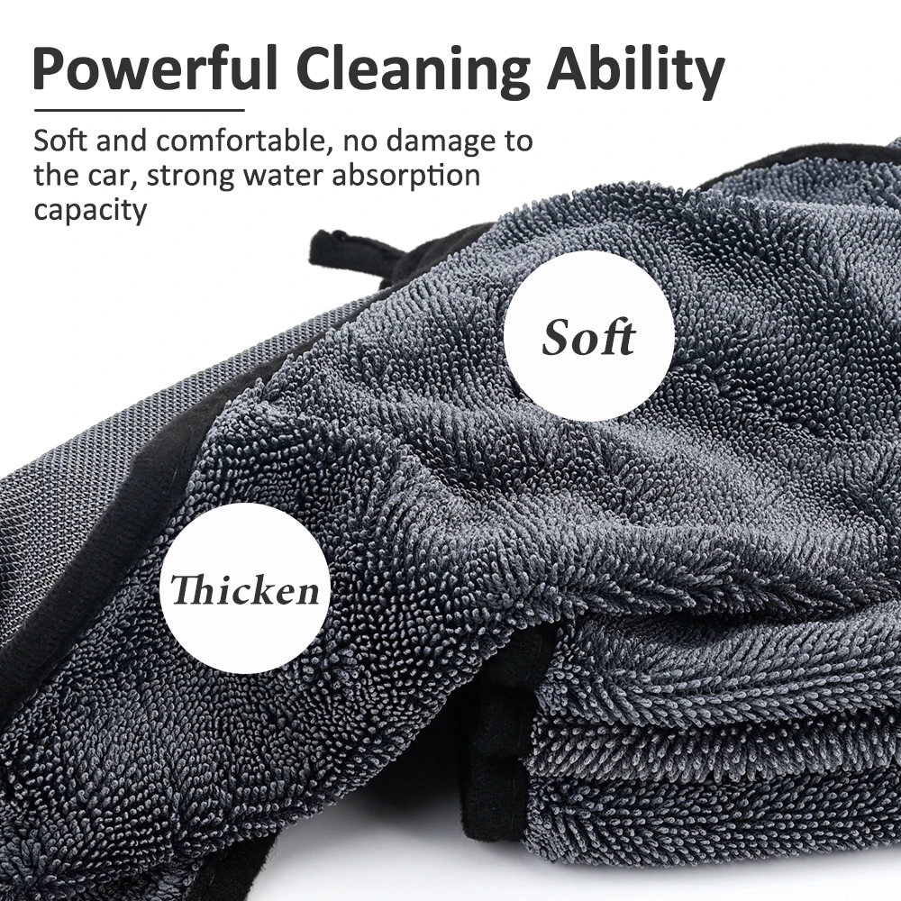 Car Wash Towel Car Detailing Twisted Braid Cloth Super Absorbent Rag for Car Home Washing Accessories