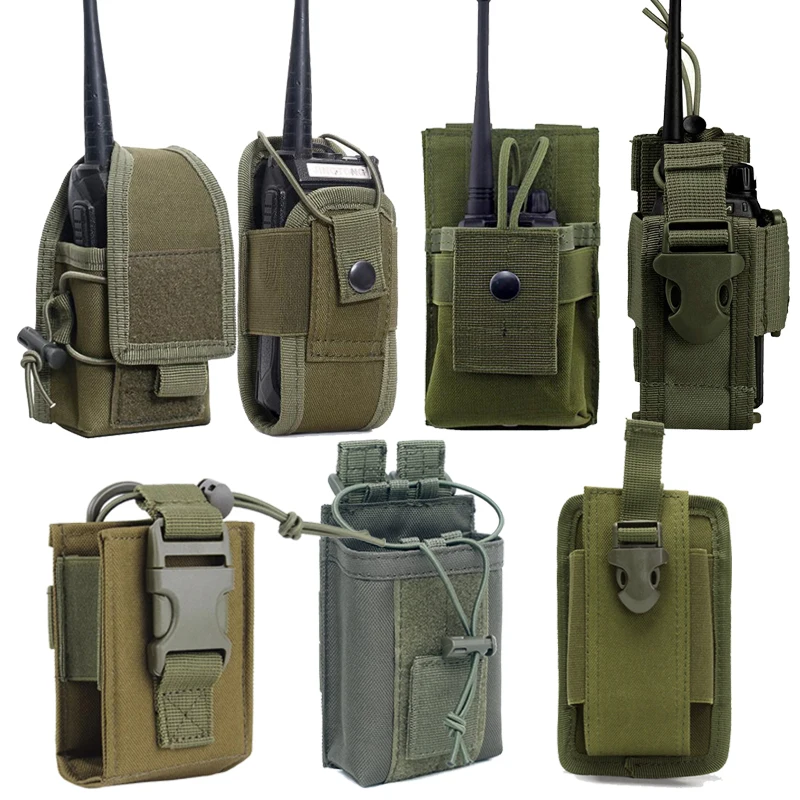 

Тактическая Сумка для радиоприемника с системой «Молле», сумка для портативной рации, Карманный держатель для телефона для страйкбола, пейнтбола, стрельбы