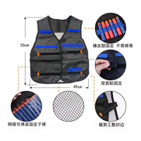 Children Black Camouflage Tactical Vest Kit Kids Tactics Vest Supply for Nerf N-Strike Elite/Mega/Rival/Series