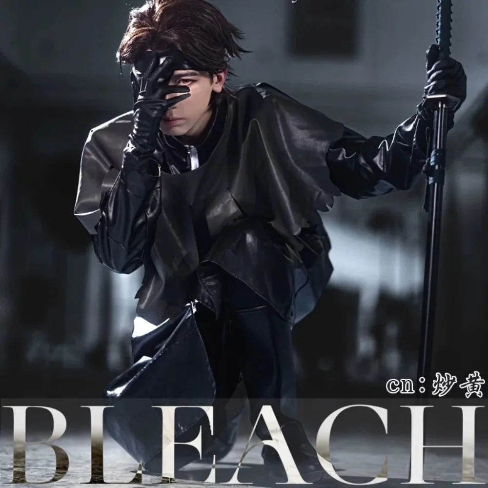 Bleach Aizen Sousuke Cosplay Costume Two Styles Black & White Cape Full Set with Matching Accessories Anime Roleplay Outfit