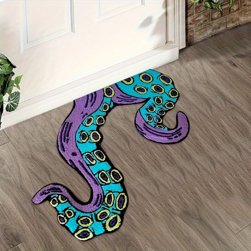 Creative Tentacles Porch Bathroom Carpets Octopus Shape Bedroom Decoration Carpet Halloween Living Room Game Room Funky Rugs