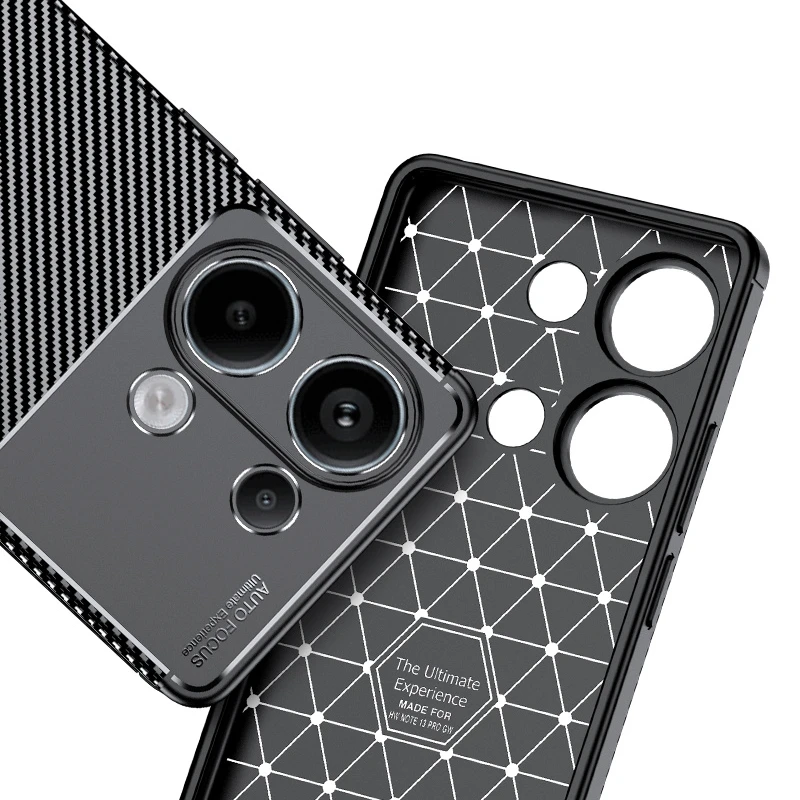 Luxus Fall Für Redmi Hinweis 13 Pro Globale Abdeckung Redmi Hinweis 13 Pro Funda Coque Carbon Fiber Zurück Fall Redmi Hinweis 13 pro 4G