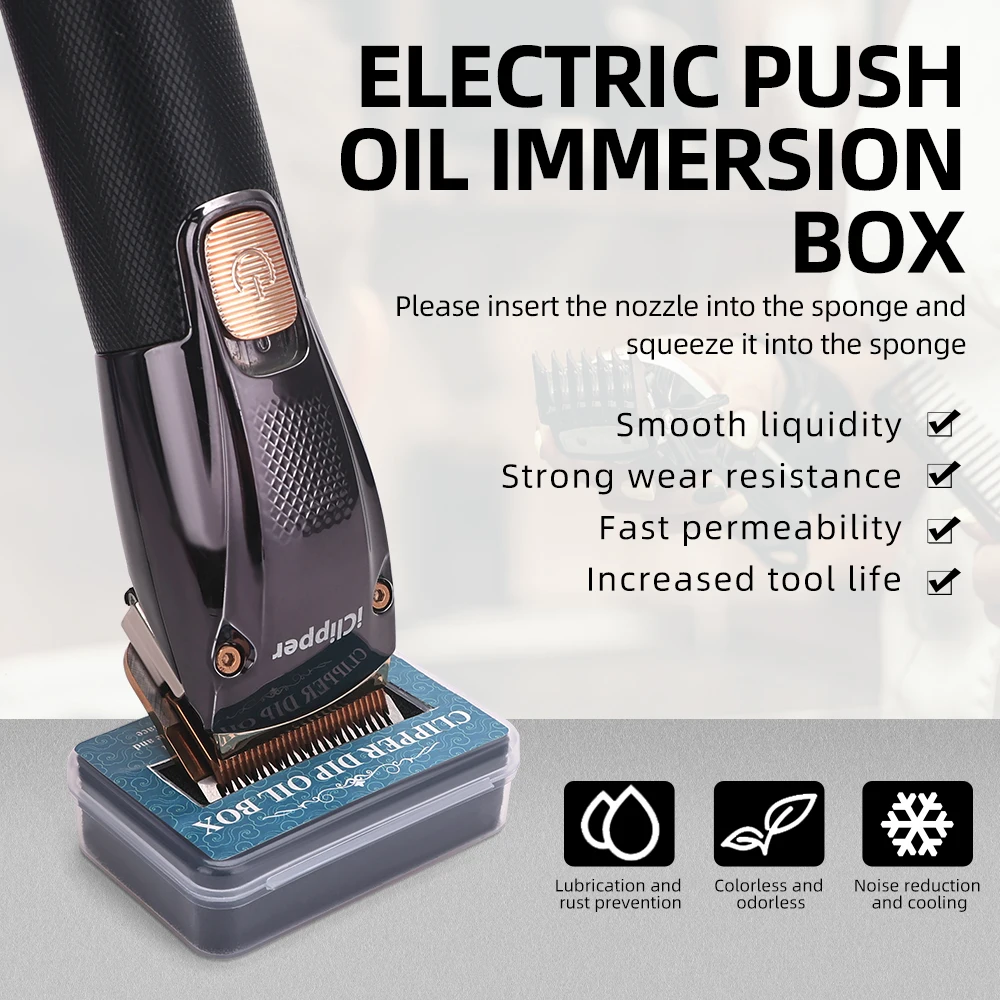 

Barbershop Clipper Lubricating Oil Box Pro Salon Rust Prevention Protection Repair Electric Clipper Barber Tools Accessories