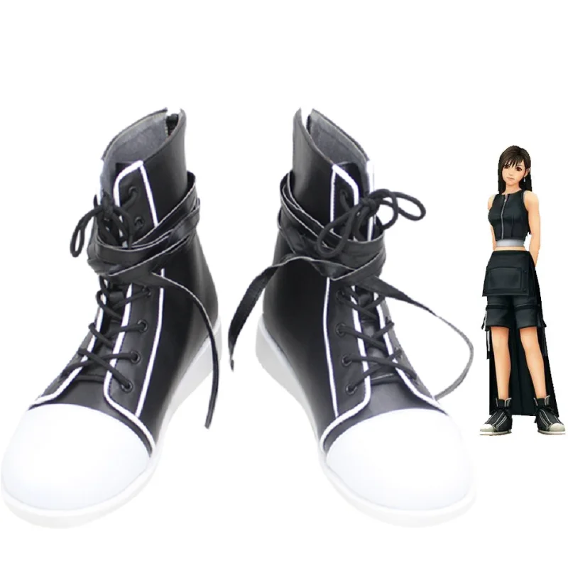 Final Fantasy VII Tifa Lockhart Cosplay Prop PU Leath Cosplay Shoes Halloween Carnival Custom Made Boots