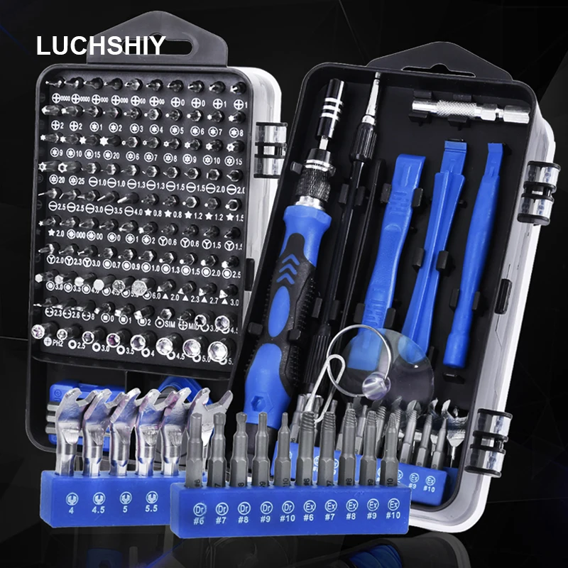 

LUCHSHIY Precision Screwdriver Set Magnetic Torx Electrical Screwdrivers Bit Pocket Wrench For Smart Home Phone Repair Hand Tool