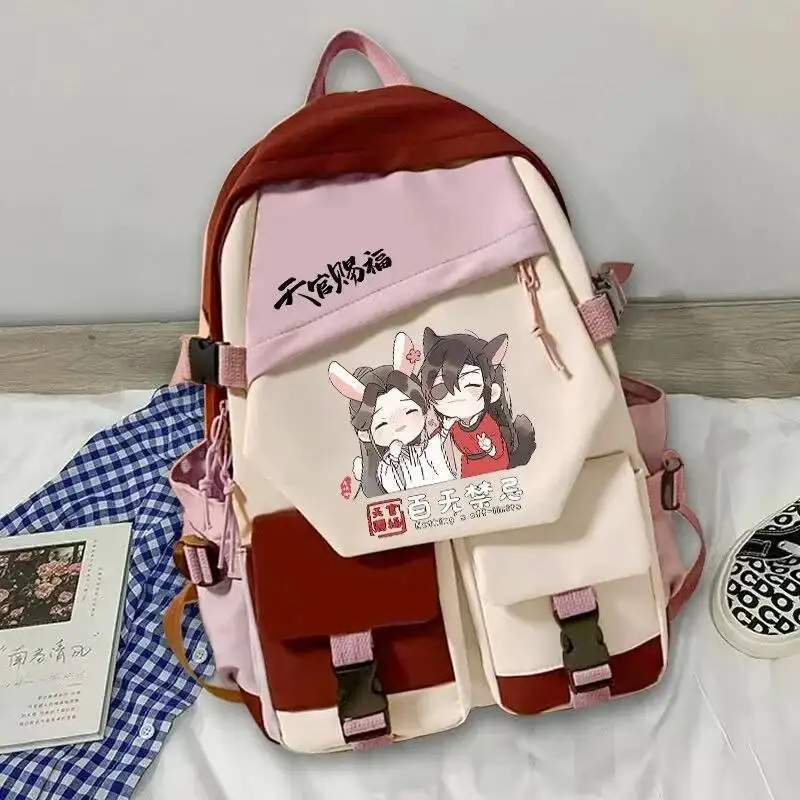 

Anime Game Heaven Officials Blessing Student Teens School Bags Large Capacity Mochilas Backpacks For Gift