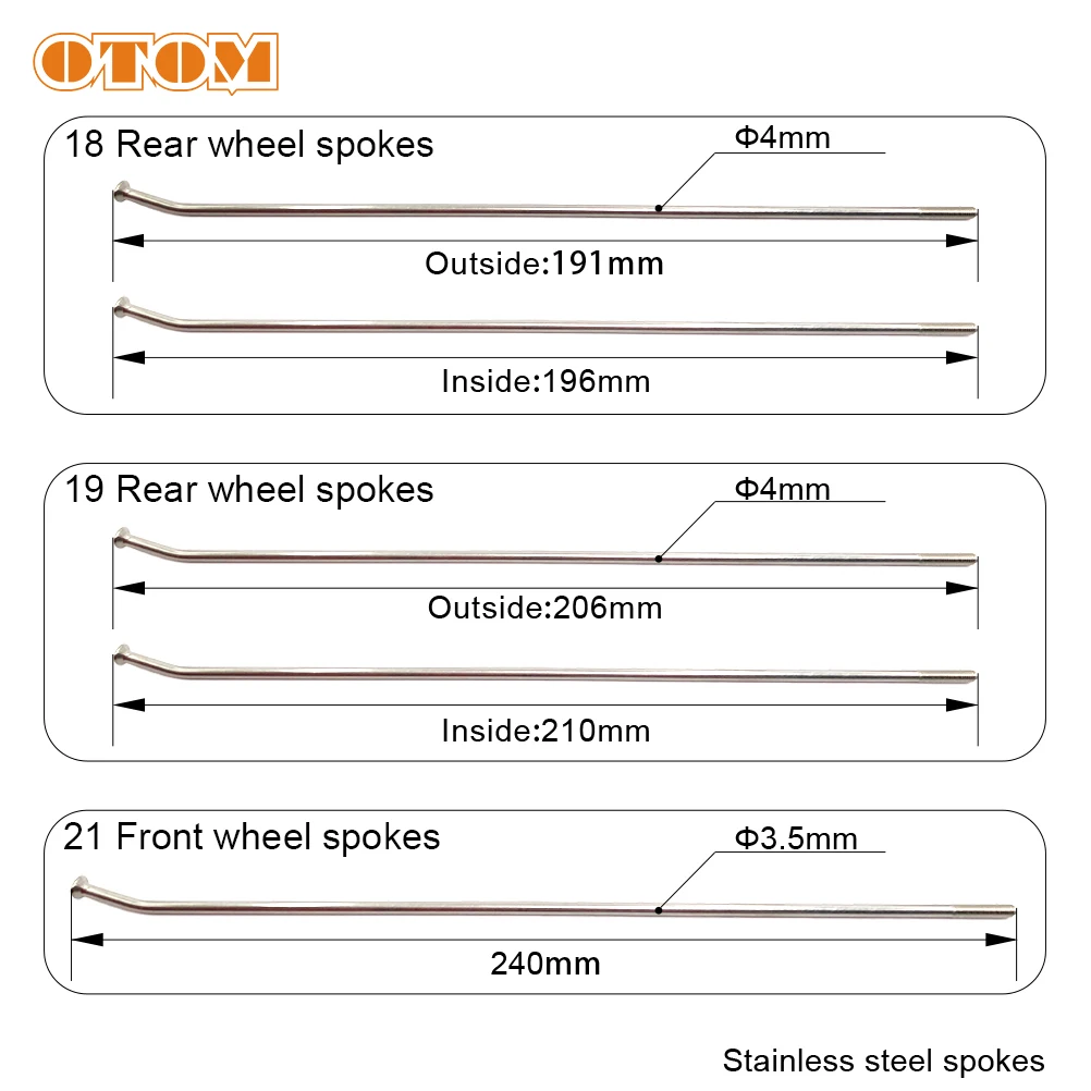 36 Pcs For HONDA CRF 125 250 CRF R X 250 450 Motorcycle Front Spokes 21