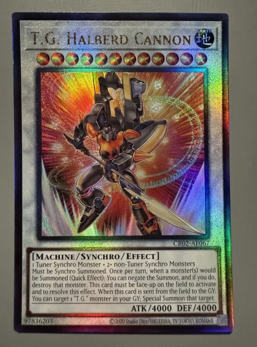 

Yugioh KONAMI Duel Monsters CR02-AE067 T.G. Halberd Cannon Ultimate Rare Asian English Collection Mint Card