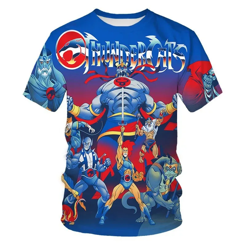 

Fashionable new mens clothing 3D printed Thunder Cat cartoon animated graphic t shirts street Harajuku top short sleeved tees