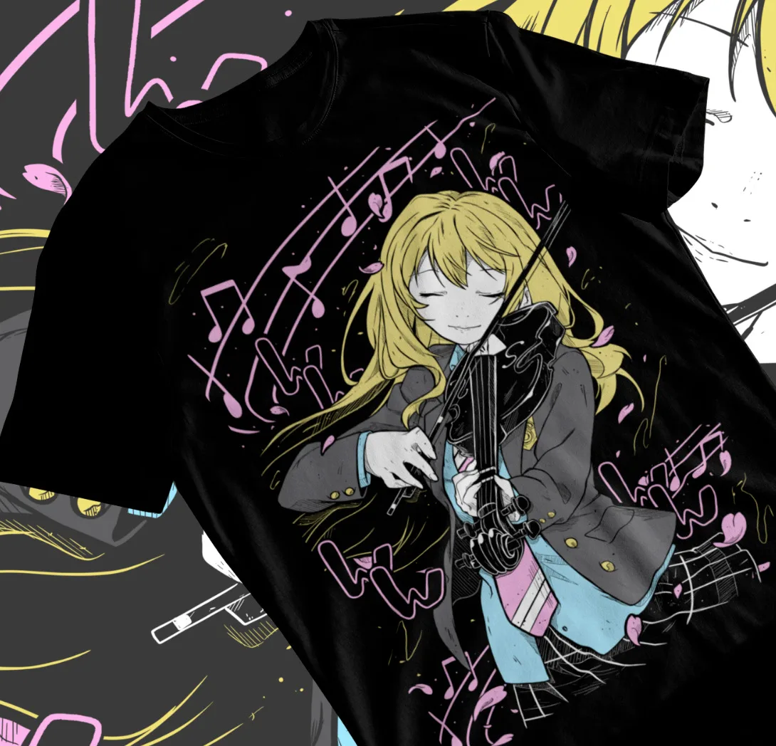 

Your Lie in April Miyazono Kaori T-shirt Anime Manga Tshirt shirt Soft Tee