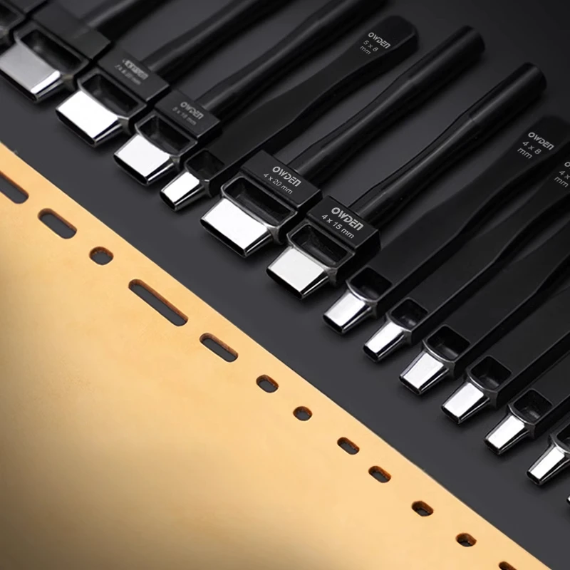 Multi-Spezifikation High Carbon Steel Lederwaren Flacher Locher DIY handgemachte Lederhandwerksprodukte Offene ovale Lochwerkzeuge