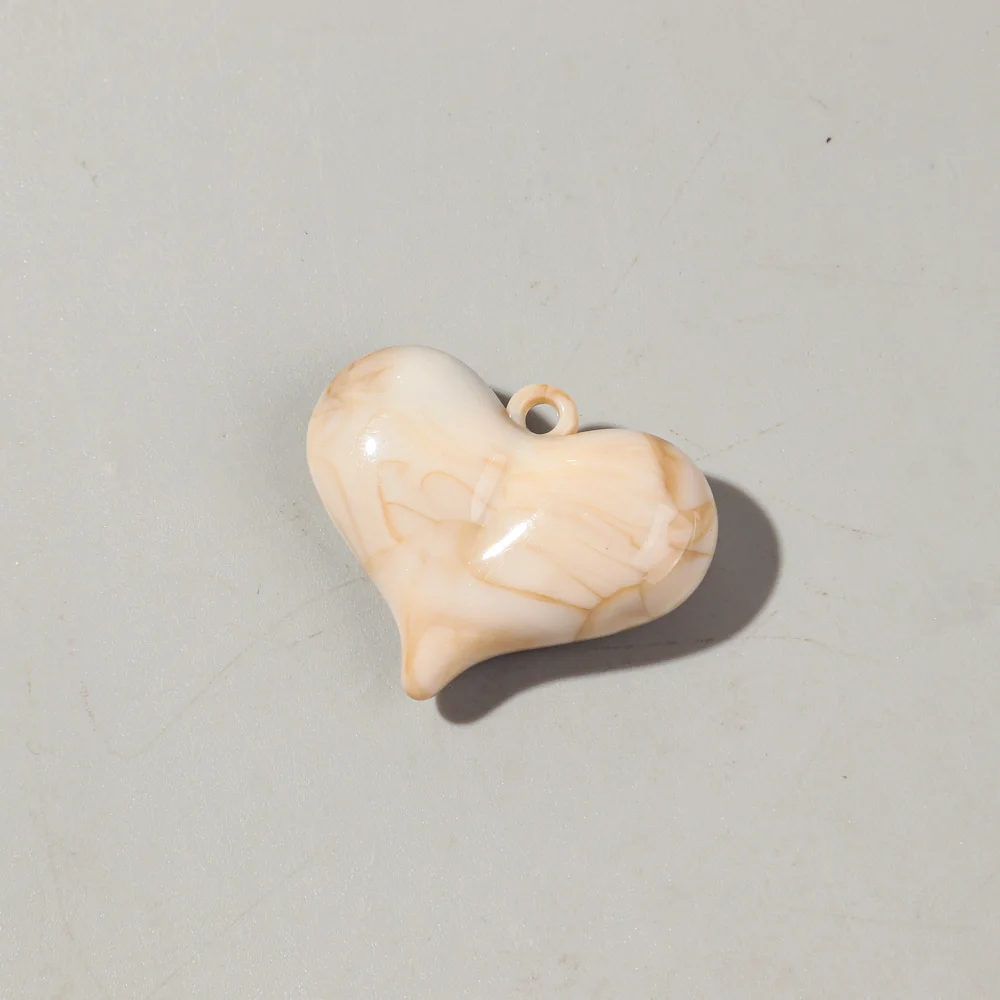 5pcs Handmade DIY Bead Findings & Components, Heart Shape
