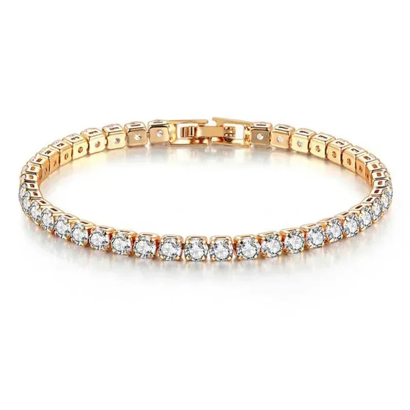 Hot selling 925 sterling silver charming hip-hop zircon exquisite bracelet classic jewelry DIY New Year Christmas gift