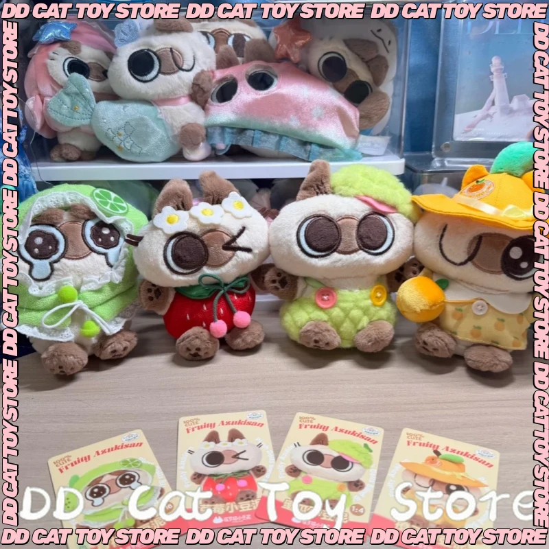 

In Stock Genuine Siamese Cat Fruity Azukisan Series Plush Dolls Blind Box Bag Pendant Decor Surprise Box Cute Cat Birthday Gift