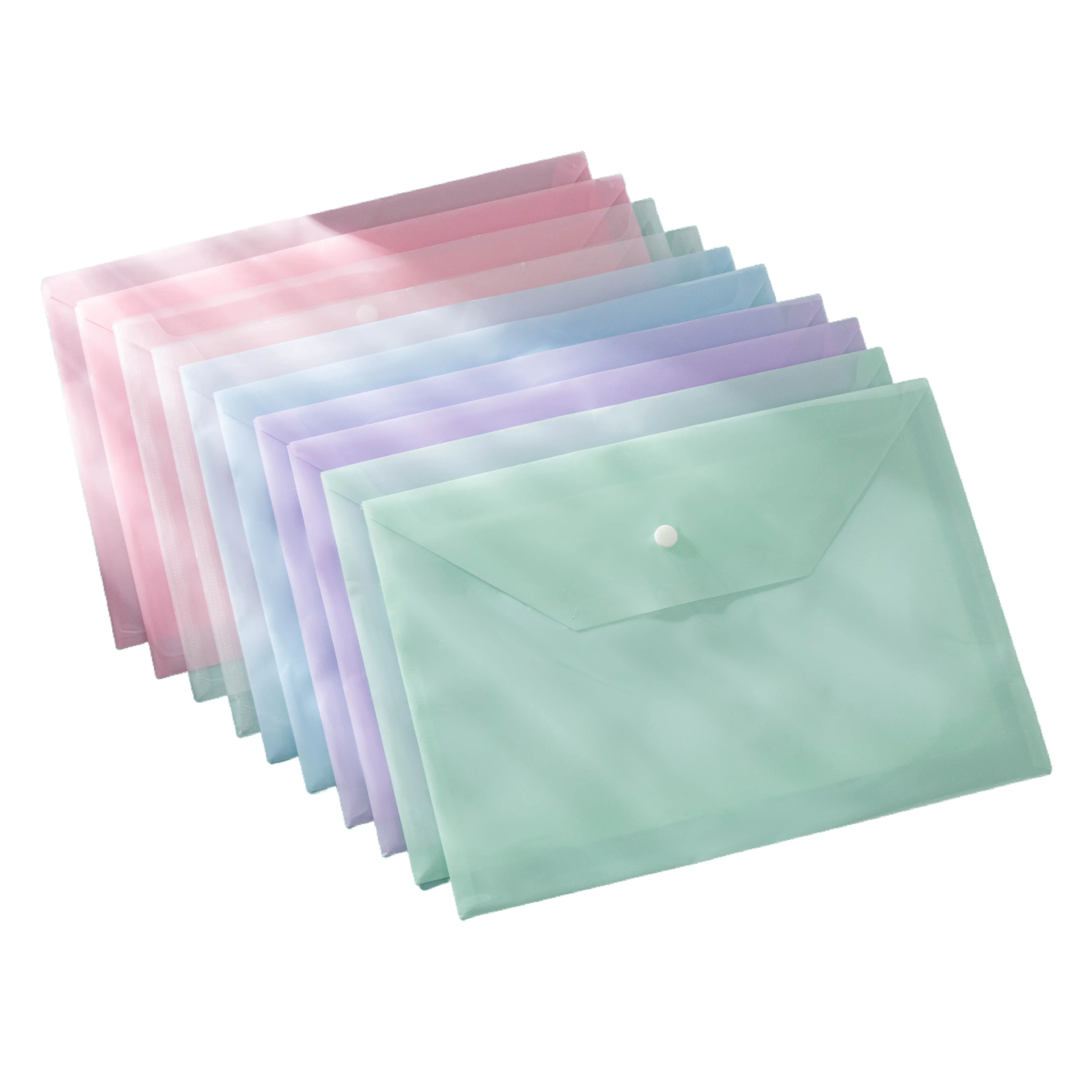 File Bag, Thickened Transparent Plastic A4 Snap-Button Type, Thickened Waterproof Test Paper Storage Bag, Large Capacity for Document Files and Papers