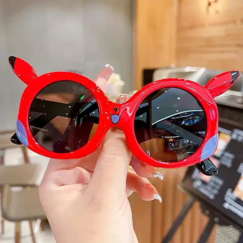 Gafas de sol de Pokemon Pikachu para niños, gafas con bloqueo UV de dibujos animados de Anime, viseras protectoras de playa para niños y niñas, regalos para niños