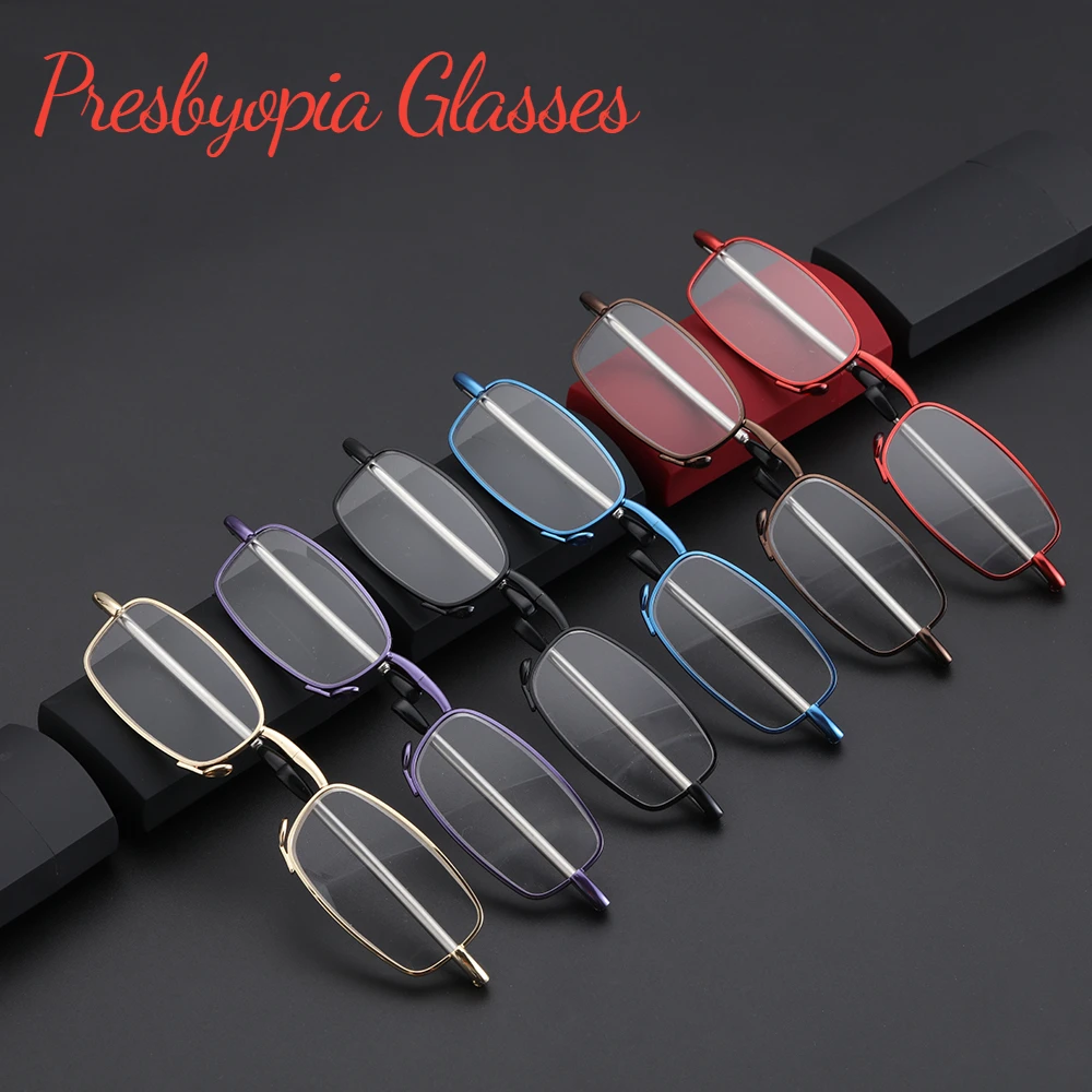 

Folding Presbyopia Glasses + 1.0 ,+1.5,+2.0 To + 4.0 Exquisite Presbyopia Glasses Small Lighter Box Anti Blue Light Antenna