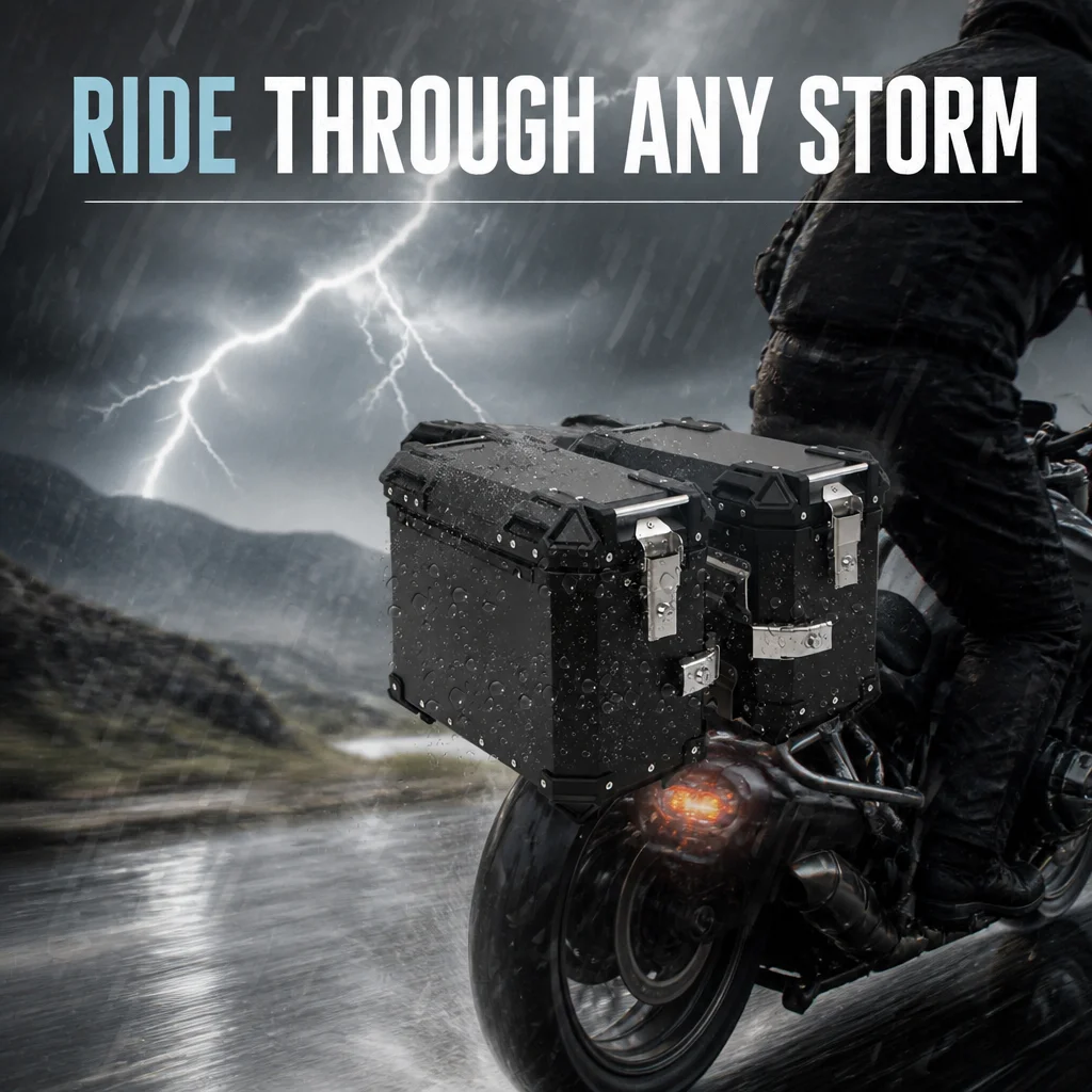 Motorcycle side case quick-release aluminum tailcase waterproof trunk electric vehicle side case motorcycle touring