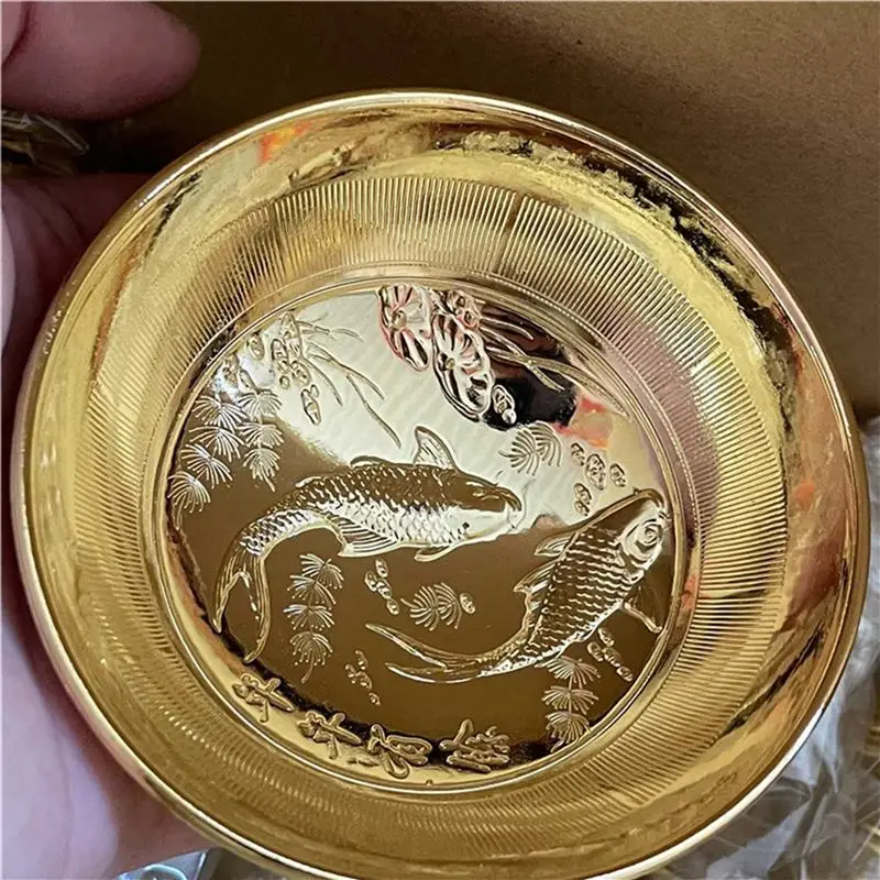 ABJN-4X Golden Bowl Three-Piece Set Every Year There More Than Printed Golden Bowl Souvenirs Pisces Momofuku Three-Piece Set