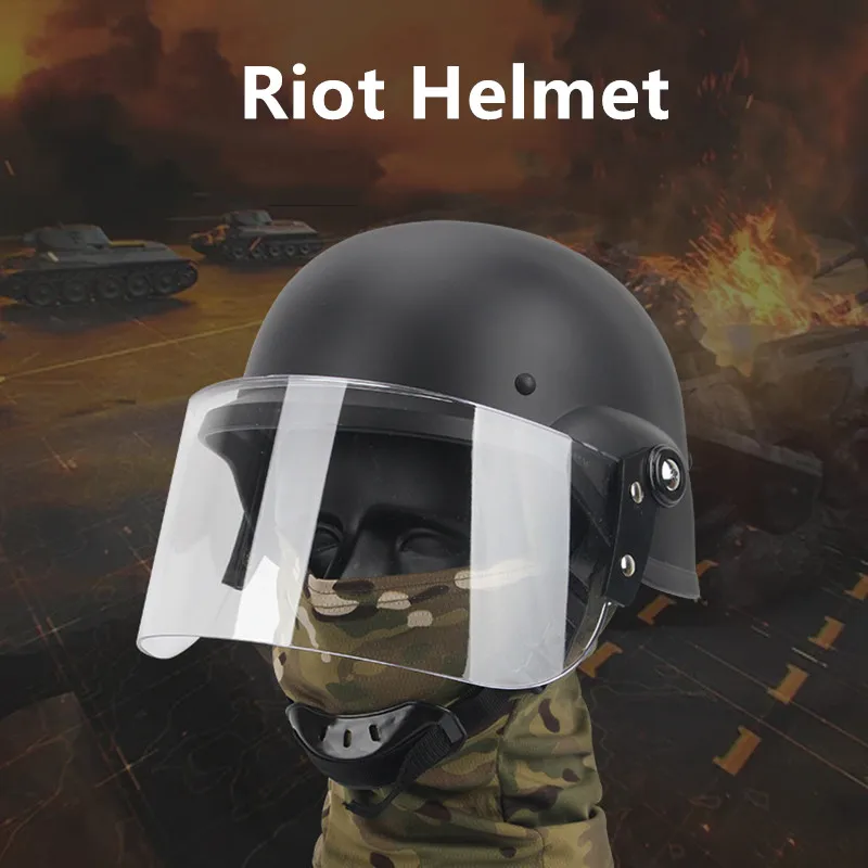 

Riot Helmet With Riot Proof Lenses For Paintball　Training CS Game Cosplay Security Protection Equipment