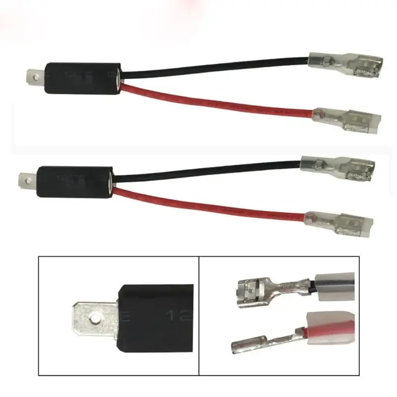 31BC 2pcs Compact H1 To Bulb Adapter With 12V Compatibility Converter Wiring Connector Cable For Easy Light Replacement