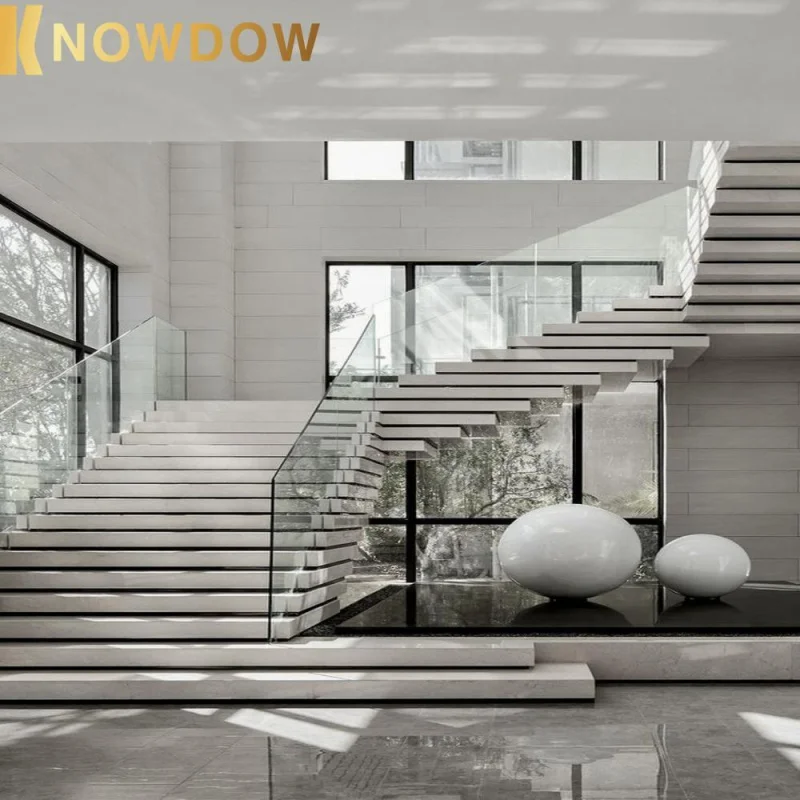 custom.KNOWDOW Floating Stairs Easy-To-Install Indoor Loft Mono Stair,Modern Single Stringer Steel Staircase Price
