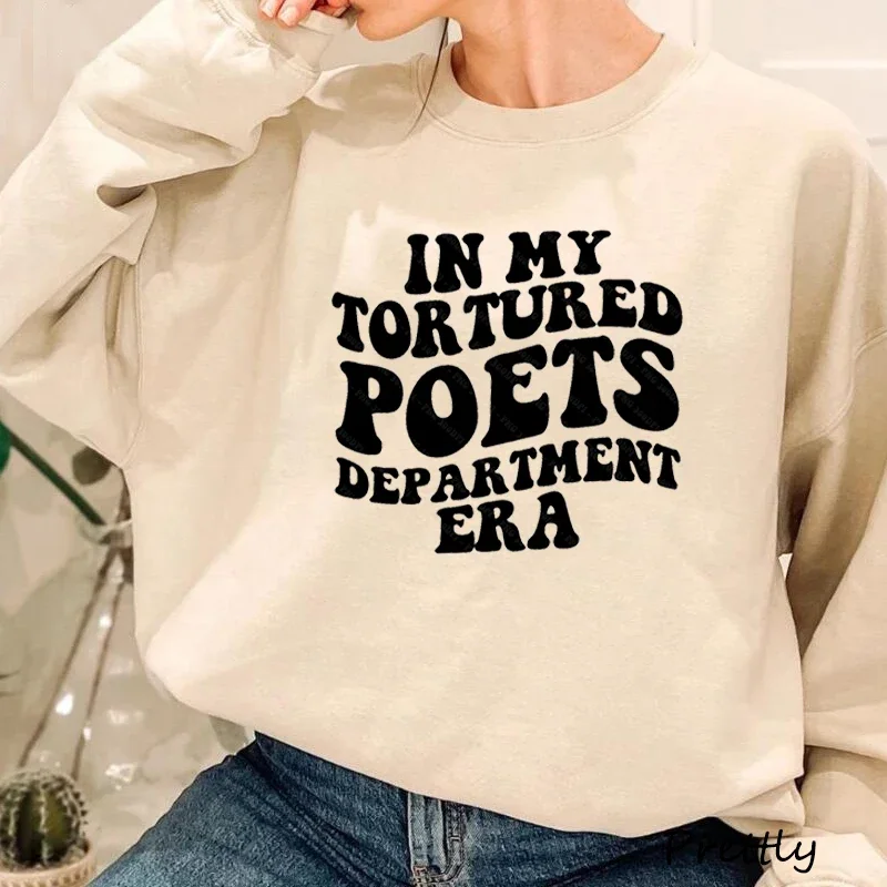 In My Tortured Poets Department Era Music Sweashirt Women Men Causal Pullover Women\'s Hoodie Long Sleeve TS11 Print Sweatshirts