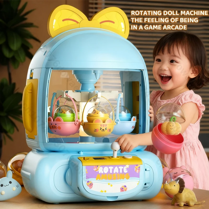 

Кукла-машина с когтями, игрушка для детей, управляемая игра с музыкой, мини-игрушка с когтями, машина с журавлем, музыкальная кукла для рождественских подарков