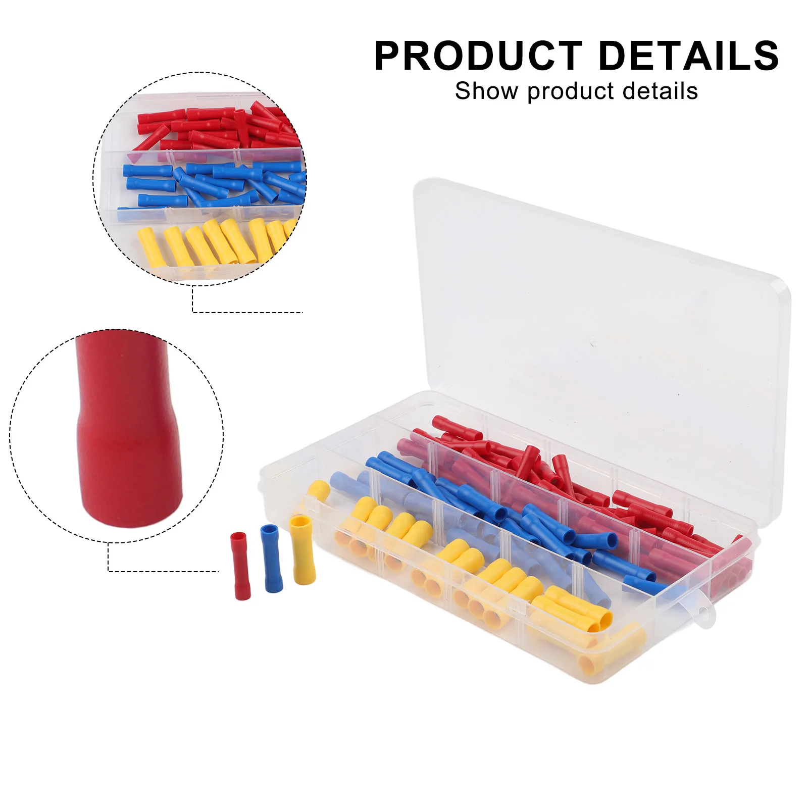 

BV1 25 BV2 BV5 heat shrink tubing connector set 90pcs For wire connection with PVC insulation and brass terminals