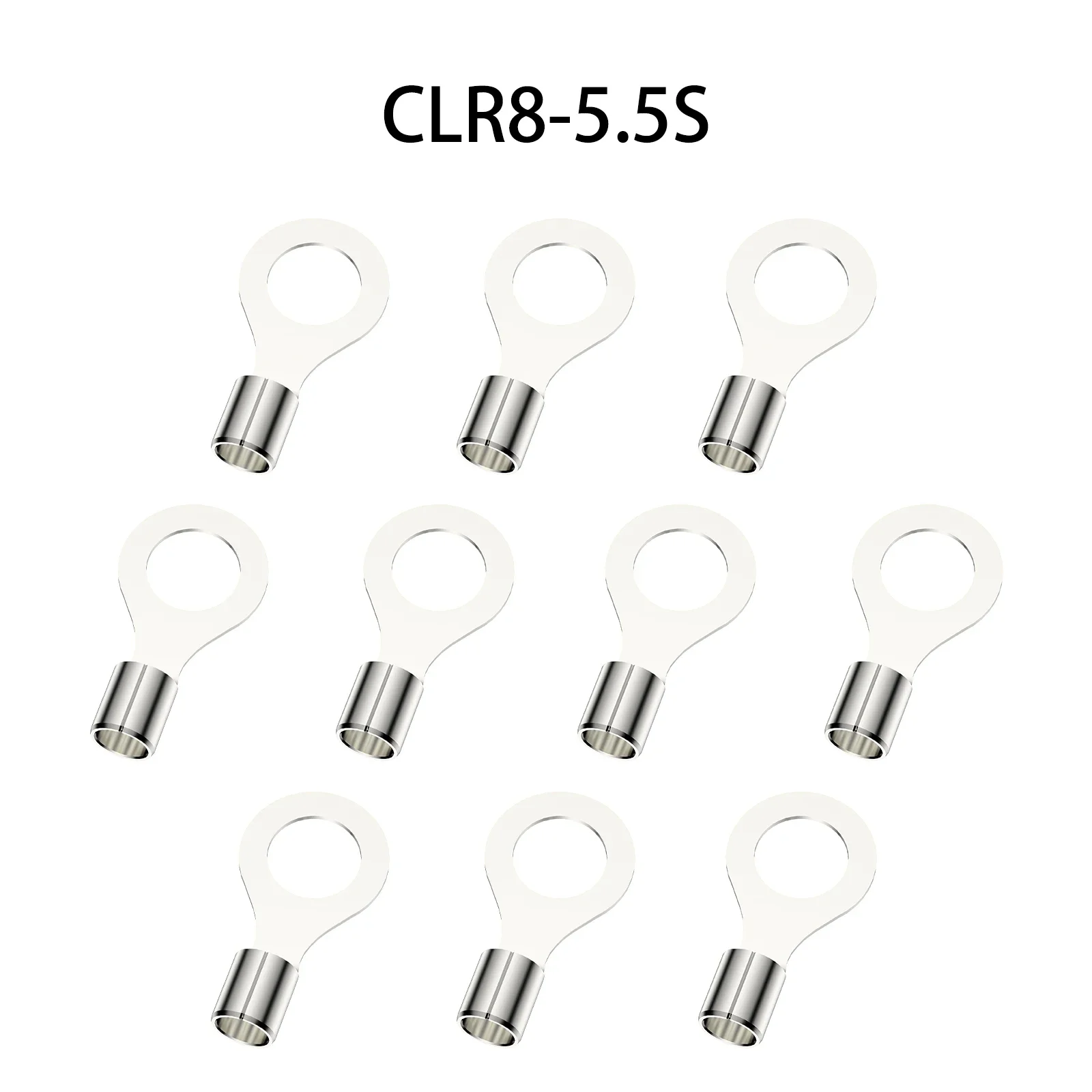 10 قطعة محطات تجعيد حلقة سلك كهربائي موصل غير معزول مستدير النحاس النقي الفضة مطلي الطويق العروات كابل الحذاء