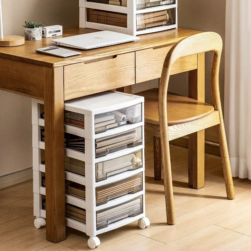 

File Storage Holders Under Table Drawer Type with Wheels Movable Plastic Organization Racks Invoice Tape Snack Toy Seam Cabinet