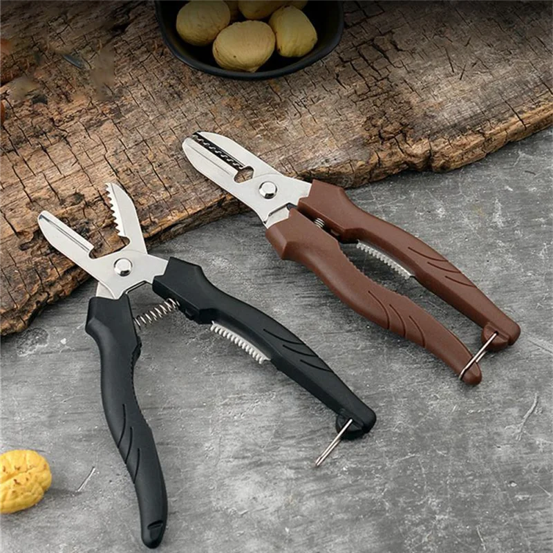 

A01F-Многофункциональный зажим для каштана, легко чистящийся, принадлежности для кухонного бара, ножницы для каштана с замком, инструмент для гаек