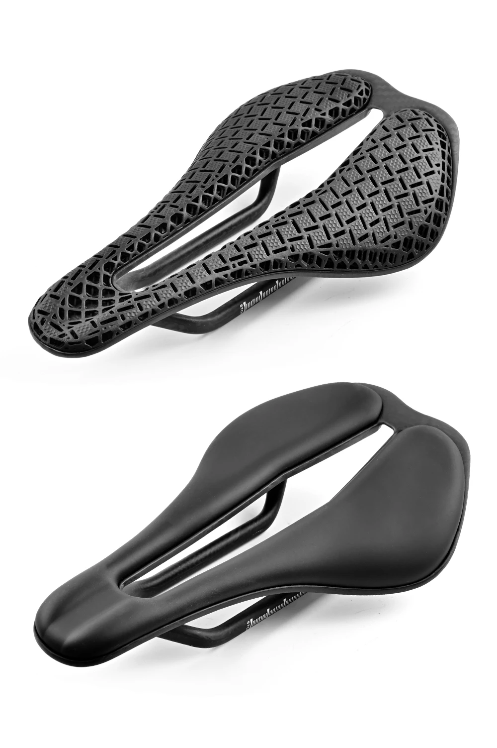 GOLDIX Rennradsattel 3D-Druck Ultraleichte Carbonfaser-Basisplatte und TPU-Druck Vorderseite / EVA-Leder-Optionen – Detail 3