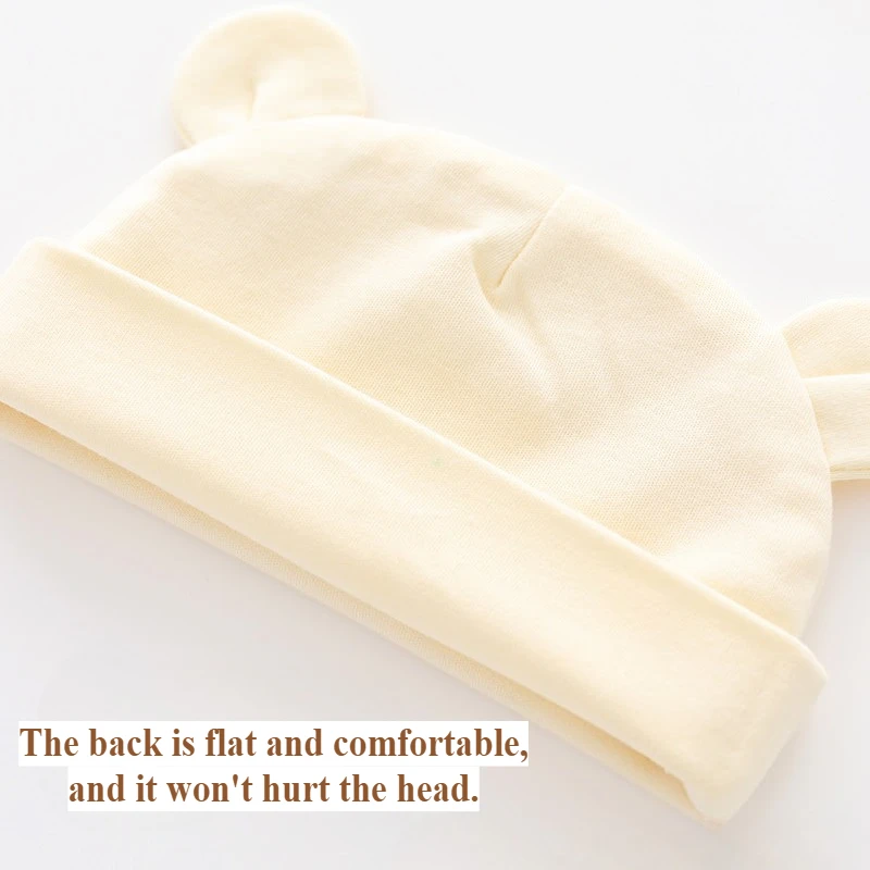 

Newborn Baby Hat Winter Autumn Cute Cartoon Infant Cap Double-Layer Seamless Soft Warm