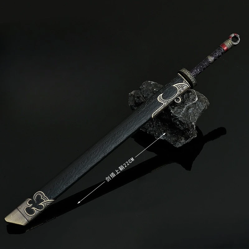 22 cm/8.66 pollici The Demon Hunter Anime Periferiche Meng Chuan Demon coltello armi Modello Involucro di Metallo Artigianale Articolo Giocattolo del Ragazzo Regali