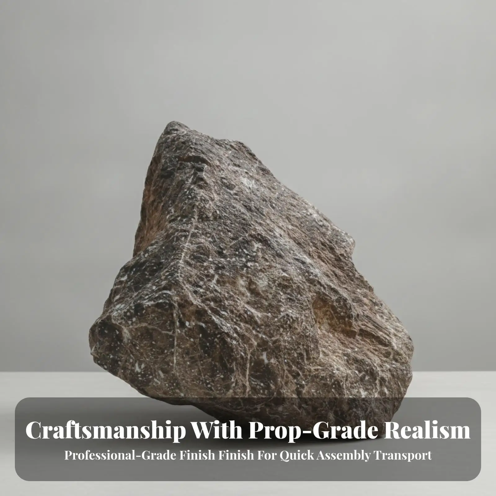 Decorative Faux Stone Rock Prop Lightweight PU Foam Artificial Landscape Garden Studio Photo Set Accent
