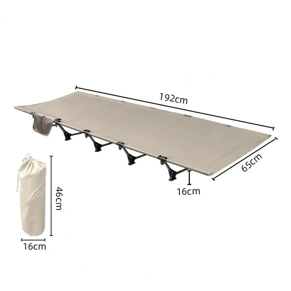 Folding Camping Bed Portable Lightweight Folding Camping Cot Bed with Storage Bag High Stability 150kg Load Capacity for Outdoor