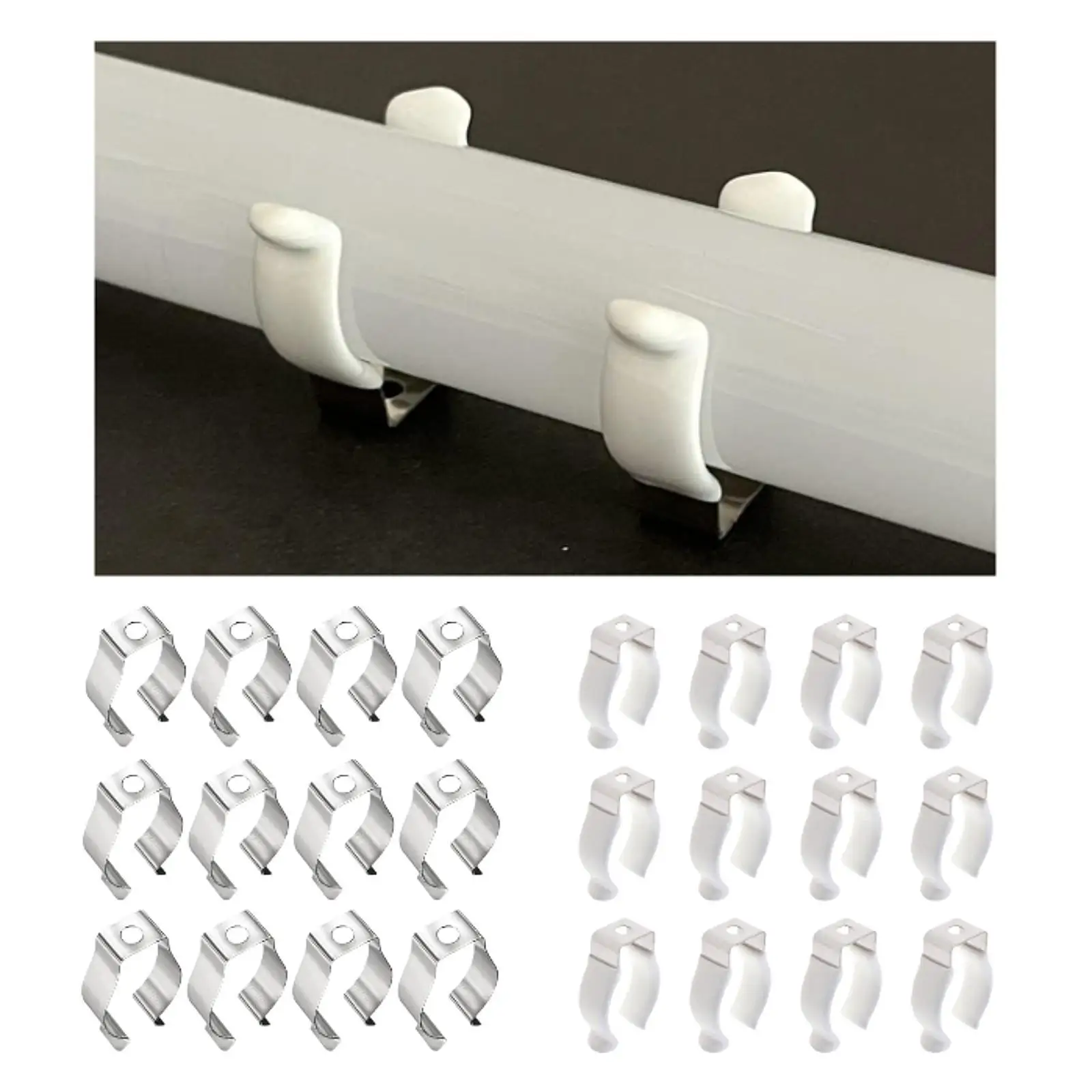 

12-компонентный кронштейн с зажимами T8, предотвращает провисание, простые в установке зажимы для труб для светодиодных трубок для фестивалей, домашней промышленности