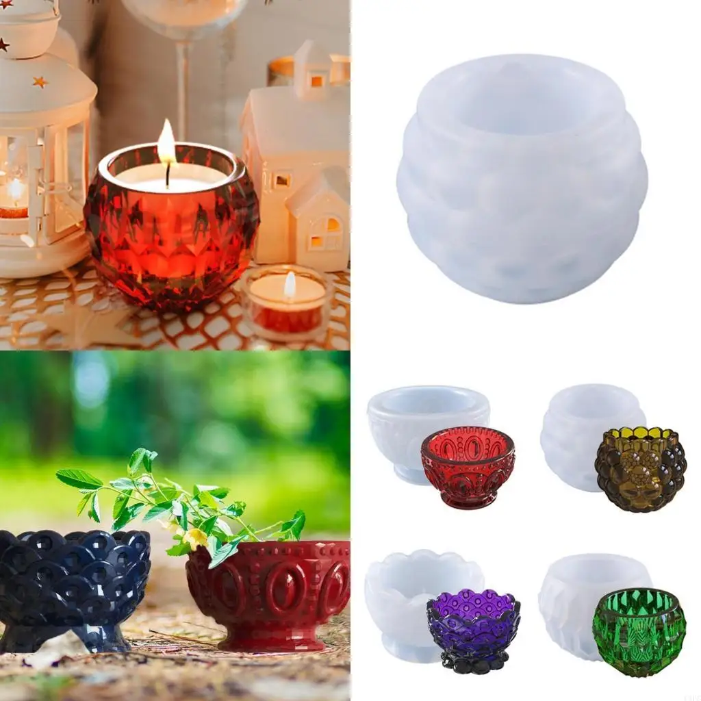

Succulents Planter Resin Mold Handmade Holder Casting Mold Candlestick Base Silicone Mold DIY Craft UV Epoxy Mold