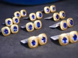 YULEM Natural Sapphire 3x4mm Simple Design 925 Jewelry Earrings for Women Daily Wear Stud Earrings