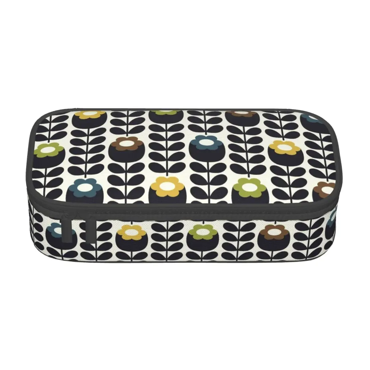 Korean Orla Kiely Pencil Case for Girls Boys Floral Scandinavian Large Capacity Pen Bag Box School Accessories
