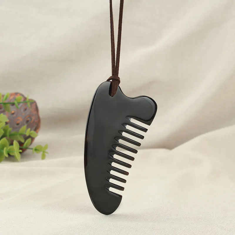 Korean blogger with the same horn comb pendant necklace head massage comb sweater chain pendant fashion accessories wholesale