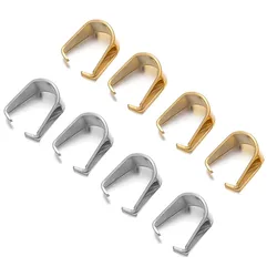 50pcs Stainless Steel Clip Clasps Pendant Buckle Hooks Gold Color Connectors for DIY Handmade Jewelry Making Necklace Material